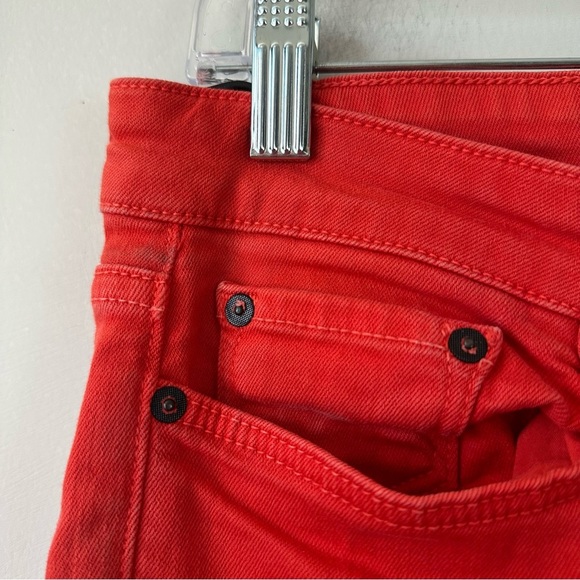 VINCE | Geranium Red Orange Skinny Ankle Jeans Size 32 Women's - Picture 2 of 6